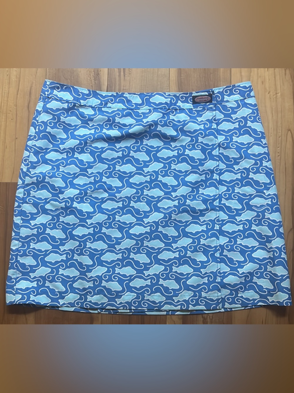 Vineyard Vines Blue Fish Print Skirt